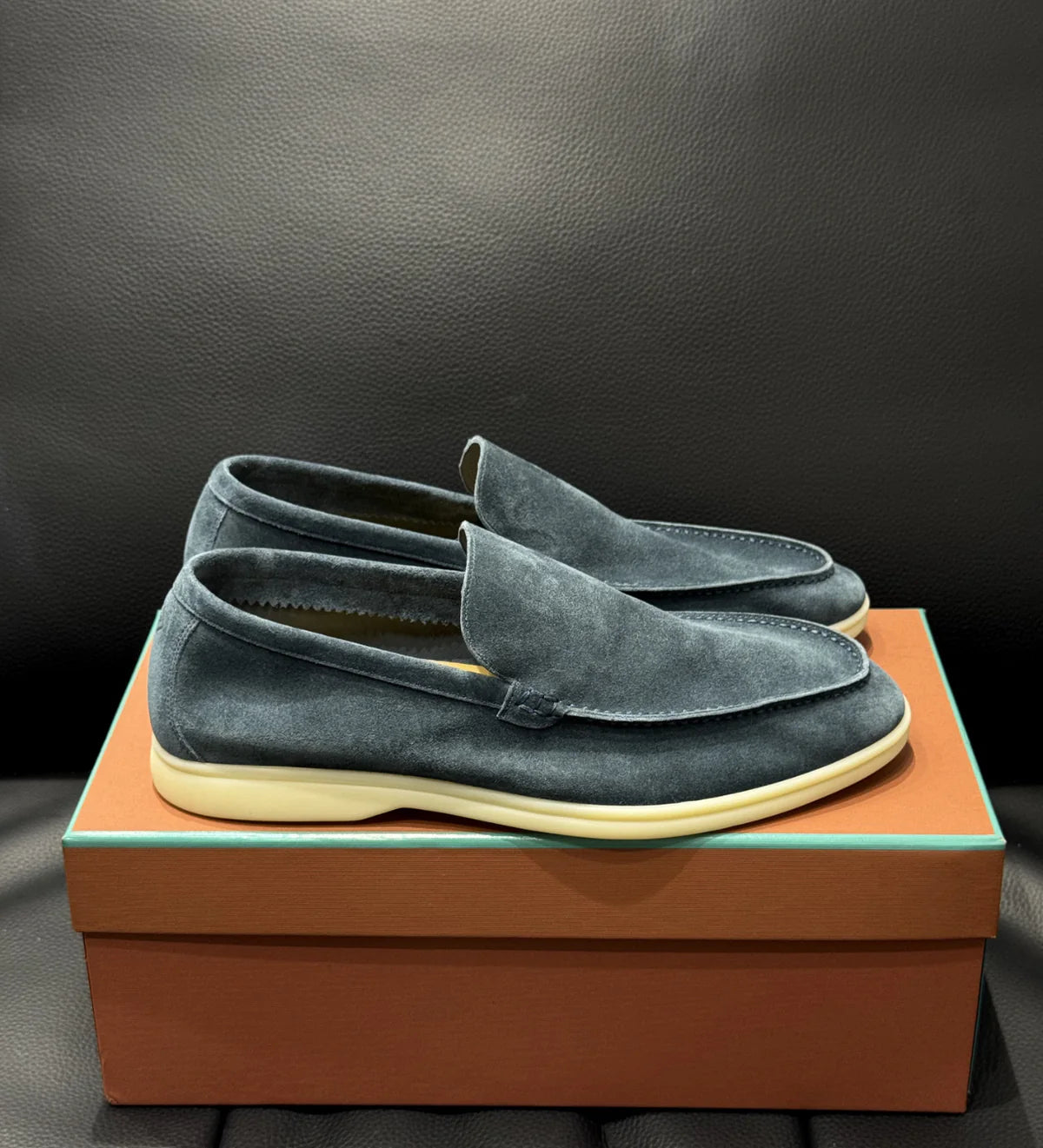 MOCASSINS LORO BLUE DAIM