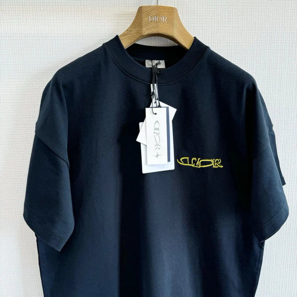 T-SHIRT CD AND LEWIS HAMILTON BLACK JERSEY DE COTON