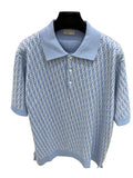 POLO CD JACQUARD COTON BLUE