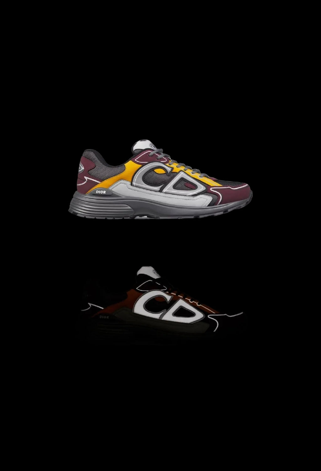 SNEAKERS B30 2025 BORDEAUX YELLOW