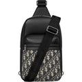 SAC SLING CD TOILE JACQUARD CUIR VEAU