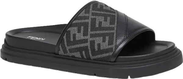 CLAQUETTES FNDY SLIDES BLACK OR BEIGE