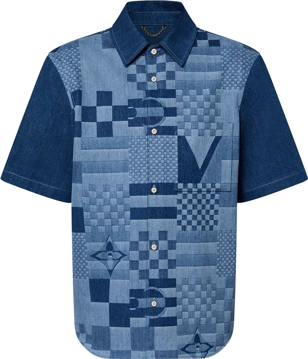 ENSEMBLE CHEMISE SHORT LV DENIM