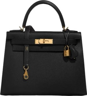 SAC HRMS KELLY BLACK cuir de veau