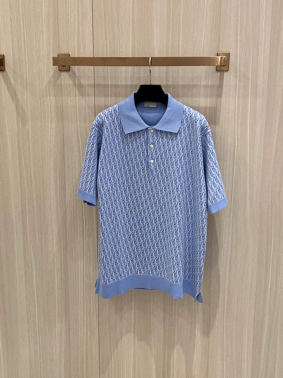 POLO CD JACQUARD COTON BLUE