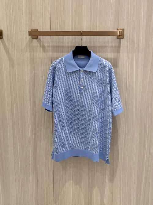 POLO CD JACQUARD COTON BLUE