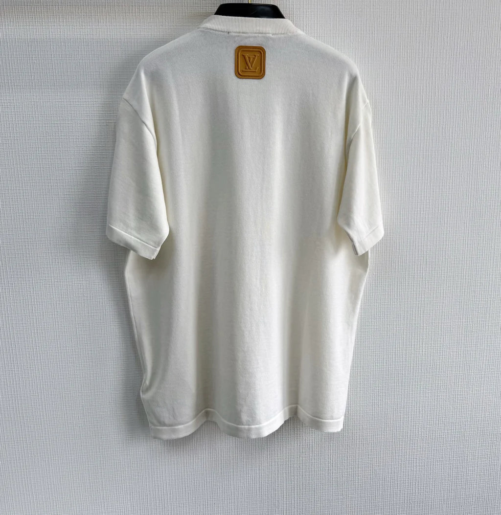 T-SHIRT LV LOGO CUIR