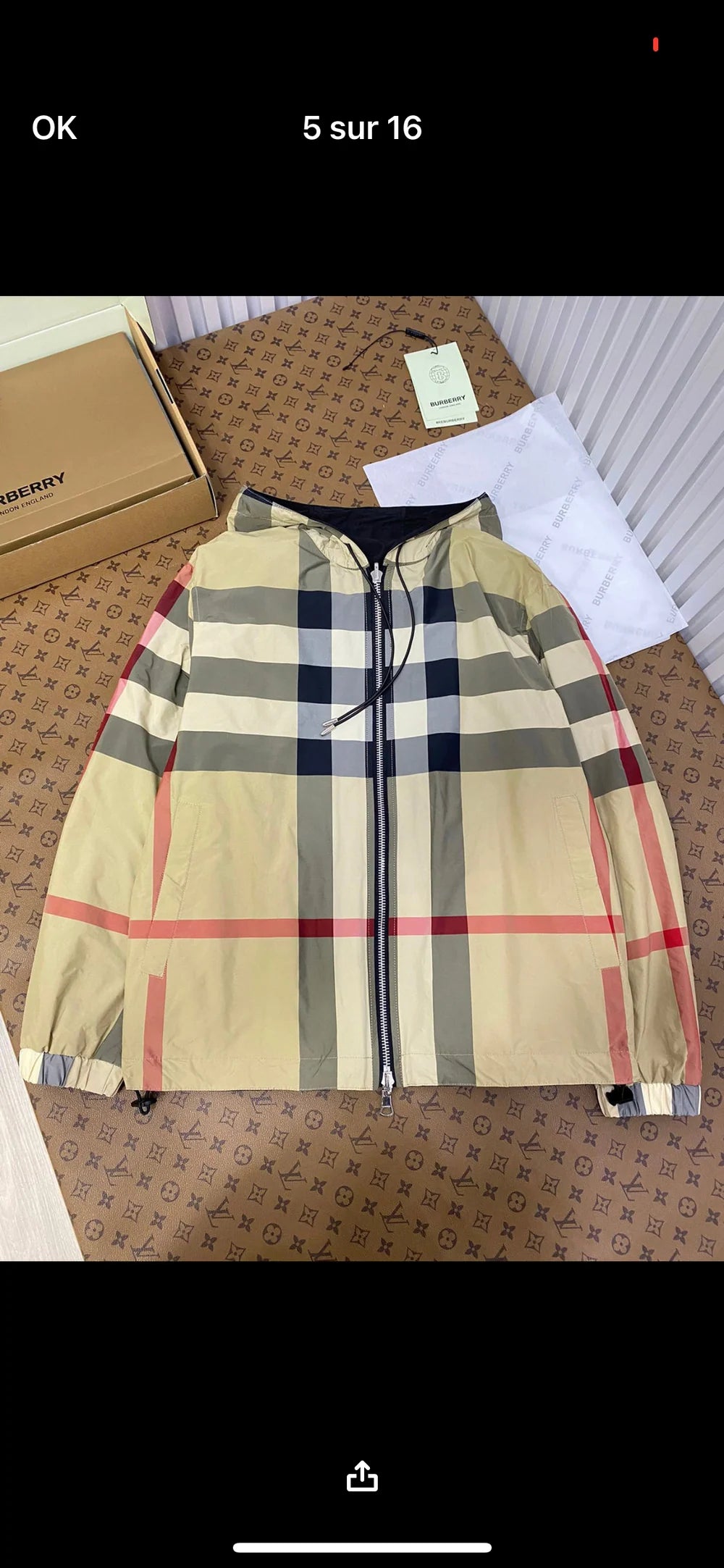 VESTE RÉVERSIBLE BRBY