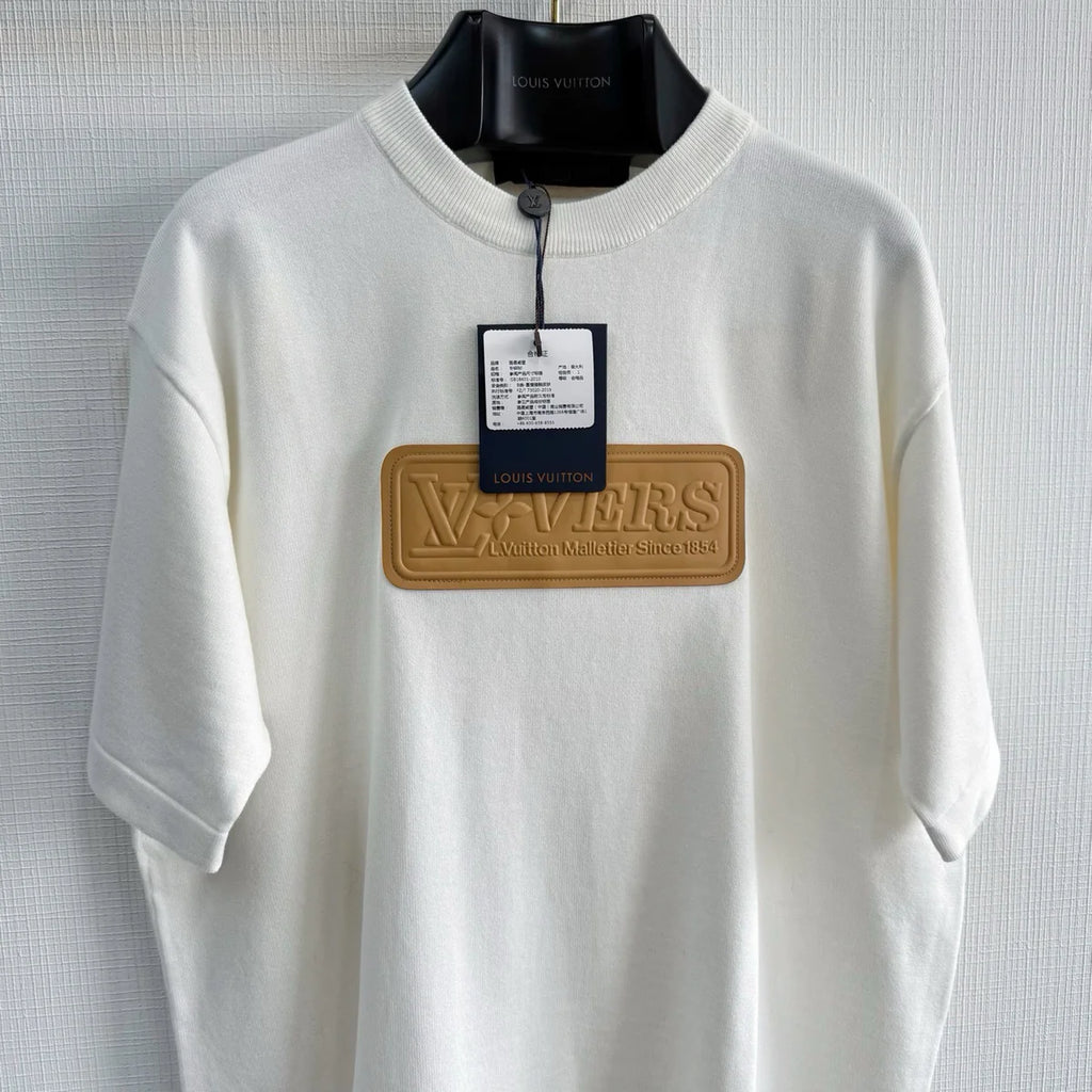 T-SHIRT LV LOGO CUIR