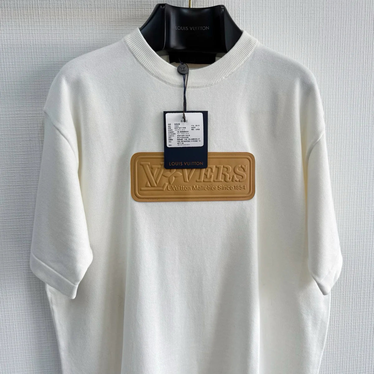 T-SHIRT LV LOGO CUIR