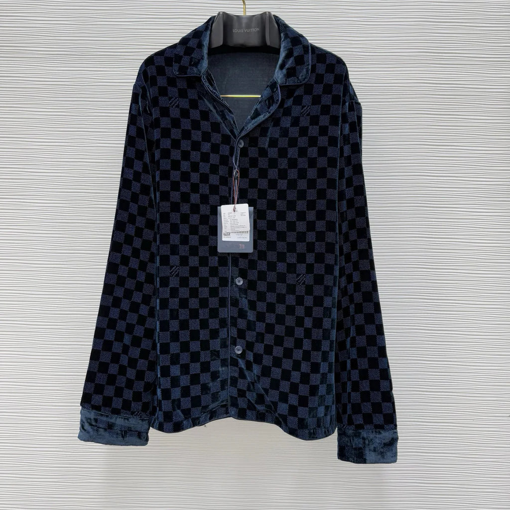 CHEMISE LV VELOURS EN SOIE