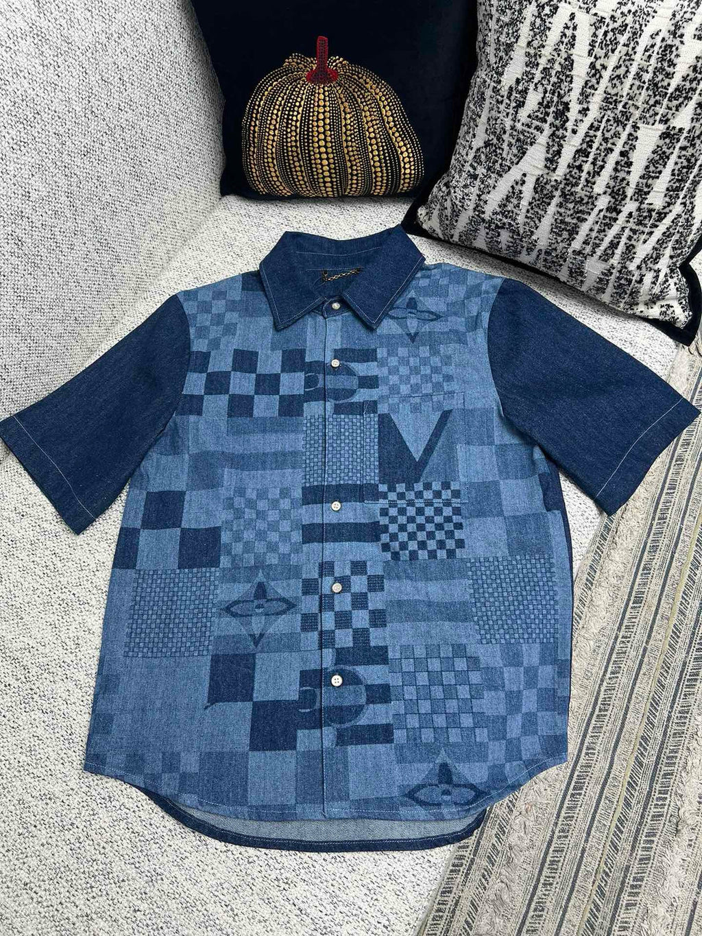 ENSEMBLE CHEMISE SHORT LV DENIM