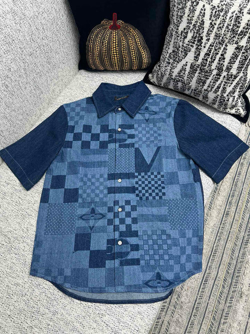 ENSEMBLE CHEMISE SHORT LV DENIM