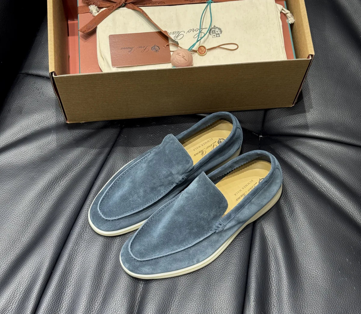 MOCASSINS LORO BLUE DAIM