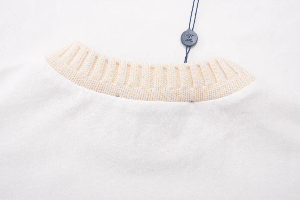 T-SHIRT LV COL BRODER