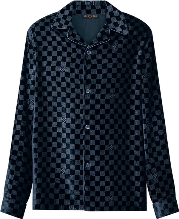 CHEMISE LV VELOURS EN SOIE