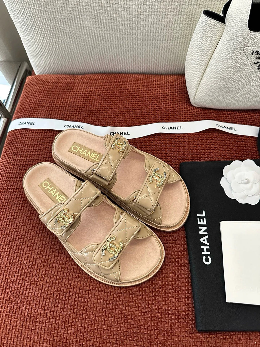 SANDALES CHNL OR ROSE