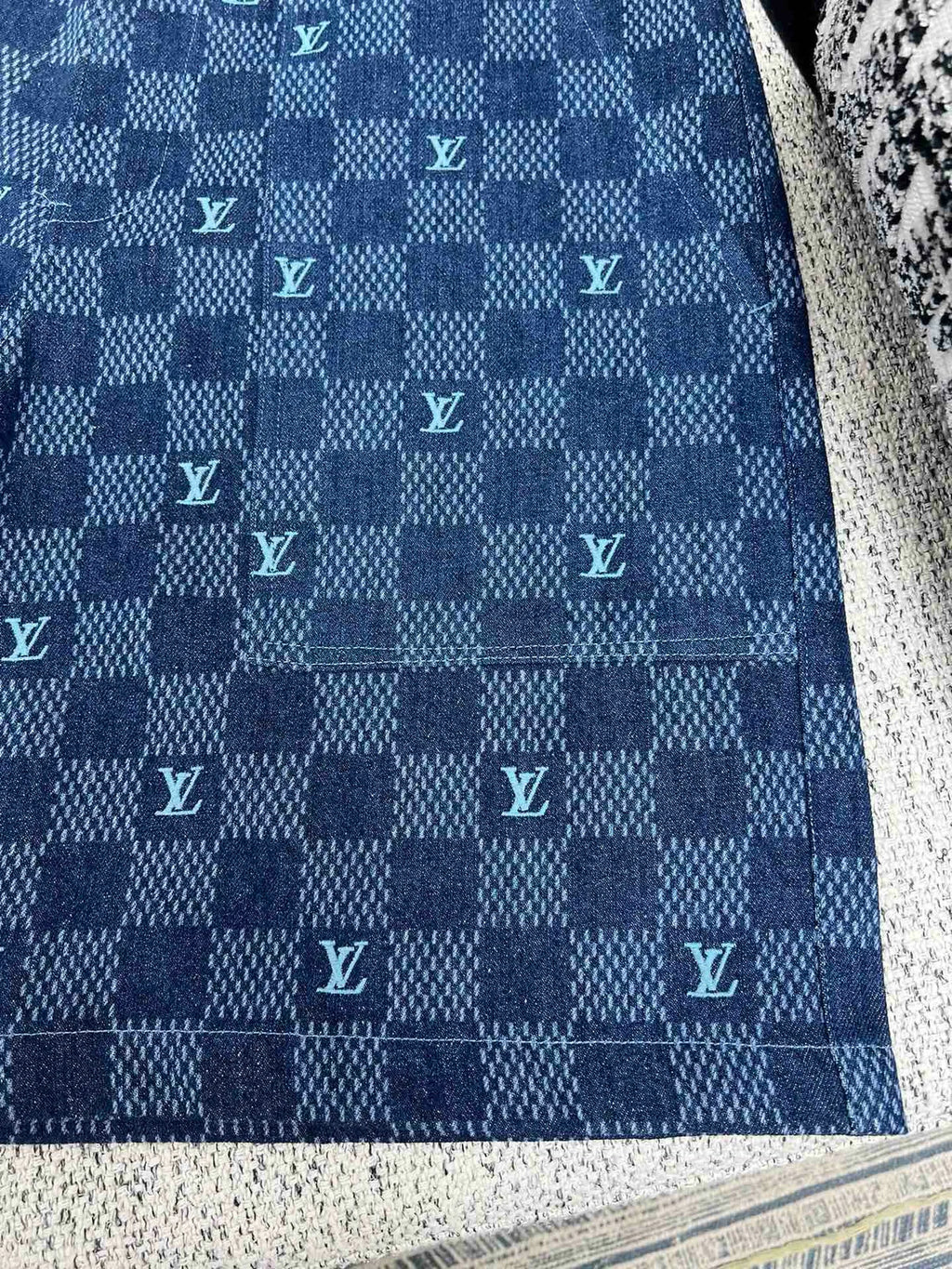 ENSEMBLE CHEMISE SHORT LV DENIM