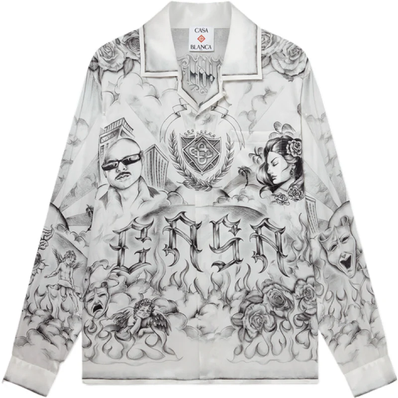 CHEMISE MANCHE LONGUE CASA BLACK & WHITE