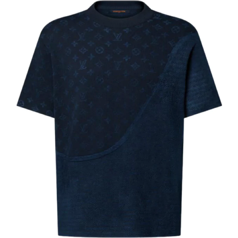 T-SHIRT LV BLEU JACQUARD