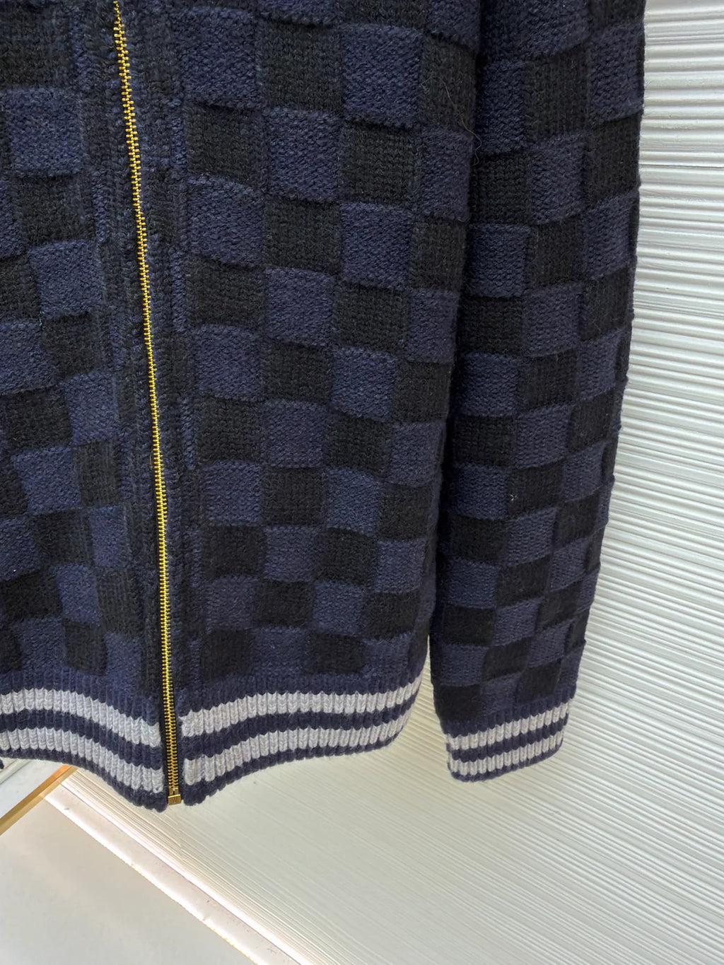 VESTE LV EN MAILLE BLUE